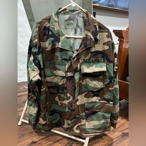 authentic us army camo jacket size: large-short